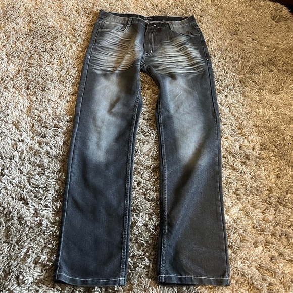 Like new‎ Black Lacquer men’s distressed black charcoal jeans - Picture 1 of 3